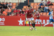 Óscar Sanz durant un partit amb el Nàstic.