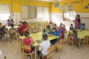 Imatge del menjador escolar de Constantí durant les vacances de Nadal.