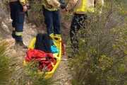Imatge del rescat de l'escaladora al Pinell de Brai