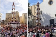 2de8 amb folre de la Jove de Tarragona i 3de8 dels Xiquets de Reus, estrenes a la diada del local de la Jove