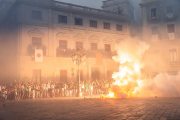 Imatge de la Primera Tronada que va esclatar ahir al Mercadal.
