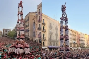 Últim 3de9 amb folre dels Xiquets a la plaça de la Font a la diada del Primer Diumenge de l’any 2023. I un 4d8 de la diada de Sant Joan d'enguany.