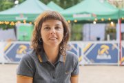 Aida Bañeras, directora del Terrasseta, al parc Saavedra.