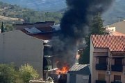 Imatge de l'incendi a Horta de Sant Joan