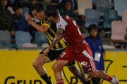 Joan Oriol durant el partit contra el Barakaldo del darrer divendres.