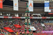 Els Castellers de Vilafranca durant el Concurs amb el 4d10fmc.