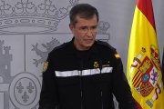 Captura de pantalla del comandant de la Unitat Militar d'Emergències (UME), el general Javier Marcos, en roda de premsa a la Moncloa