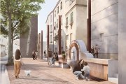 Imatge virtual d’uns dels espais que generarà el projecte de la muralla de Sant Francesc.