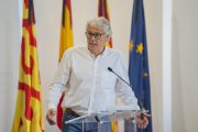 El portaveu de Junts per Tarragona, Jordi Sendra, durant l’últim consell plenari a l’Ajuntament.