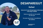 Els Mossos han publicat aquesta imatge per demanar col·laboració ciutadana en la recerca del Rafael.