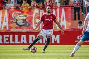 El central Nacho González, durant un partit amb el Nàstic la darrera temporada.