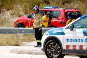 Diversos cossos d'emergències treballen en l'incendi forestal de Paüls.