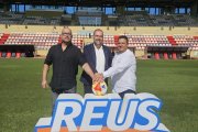 Xavi Guix (FFBR), Enrique Martín (regidor d’Esports) i Xavier Roig (Reus FC Reddis).