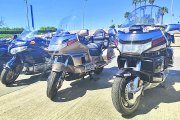 Motocicletes Honda Goldwing estacionades durant el Saló de la Moto de Reus 2025