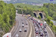 Imatge de l'estat de la carretera després de l'accident
