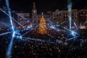 Fotografia de l'encesa de llums de Nadal a Reus l'any 2024.