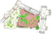Plànol del projecte executiu per a l’arranjament del parc de la Font de la Mina.  El parc ja va ser objecte de diverses intervencions els anys 2010 i 2020.