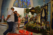 Ofrena floral en honor a la Virgen del Rocío en la XXXIII Romería de Tarragona.