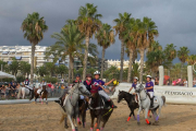 El bàsquet a cavall va ser un dels darrers actes d'ahir de la Festa del rei Jaume I