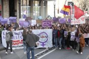 Manifestació d'estudiants durant la vaga del 8 de març a Tarragona.