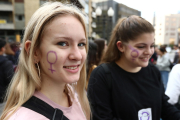 Manifestació d'estudiants contra el masclisme