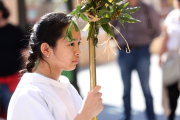 Processó Diumenge de Rams pels carrers de Tarragona.