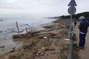 Estat de les platges Llarga, Arrabassada i Miracle després del pas de la borrasca Gloria.