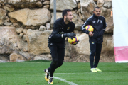 Els futbolistes han entrenat a l'annex i al Nou Estadi