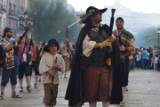 El Seguici de Tarragona camí a la professó de Santa Tecla.