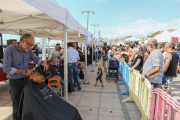 80 barbers i 10 perruqueres han treballat intensivament aquest matí pel càncer infantil