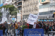 Manifestació professors i estudiants