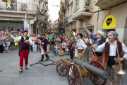 Els gegants i la mulassa de Reus tampoc s'han volgut perdre les festes de Sant Pere