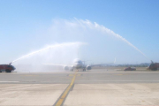 S'ha celebrat el bateig de l'avió procedent de Liverpool.