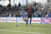 Alberto Benito, en una acció al partit d'anada a Son Malferit.