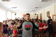 Danny Green ha visitat aquest matí el col·legi Sagrat Cor de Tarragona.