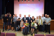 Imatge de l'acte d'homenatge a l'home i la dona més grans de la ciutat.