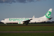 Imatge d'arxiu d'un avió de la companyia Transavia.