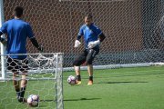 Reina, durant un entrenament d'aquesta temporada.