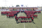 Foto de família dels equips bases de La Pobla.