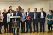 Foto de la roda de premsa del Govern.