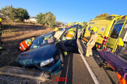 Estat en què va quedar el vehicle després de l'accident.