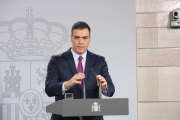 El president del govern en funcions, Pedro Sánchez, a La Moncloa.