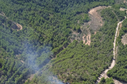 Vista aèria de l'incendi.