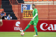 Manu García, durante, la victoria del Nàstic del viernes contra el Alcoyano (2-1).