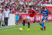 Pedro Martín, durant el Nàstic-Llagostera que va obrir la temporada i que va acabar amb victòria gironina 1-3.