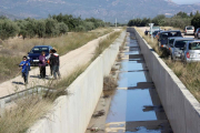 Imatge del canal Xerta-Sénia al seu pas pel terme municipal de Roquetes (Baix Ebre)