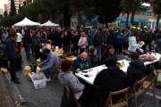 Pla general dels manifestants que han participat en l'acció convocada per Tsunami Democràctic a Tarragona.