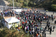 L'AP-7 a l'altura de la frontera amb França, amb el carril nord sense manifestants després de l'actuació policial.