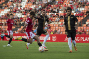 Marc Álvarez durant el partit contra l'Intercity al Nou Estadi Costa Daurada.