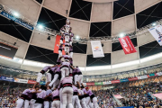 Intent de 3de10 amb folre i manilles de la Colla Jove de Tarragona al Concurs de Castells.